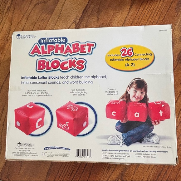 Learning Resources Inflatable Alphabet Blocks - Red - Picture 2 of 4